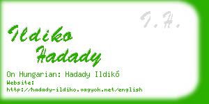 ildiko hadady business card